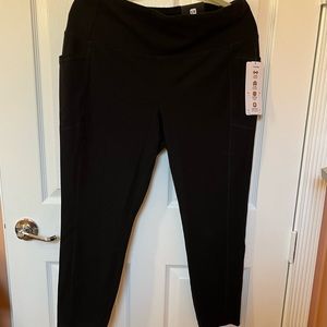 RBX NWT black leggings tummy control